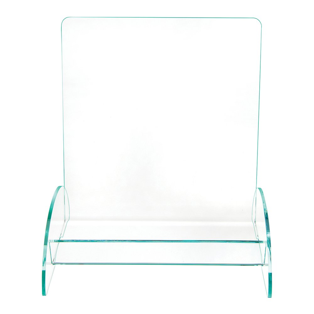Deflecto Magazine-size Euro-style Docuholder - Support 9.25" x 3.25" Media - 11" Height x 9.8" Width x 6.3" Depth - Acrylic - Clear, Green Tint - Durable, Lightweight - 1 Each. Picture 4