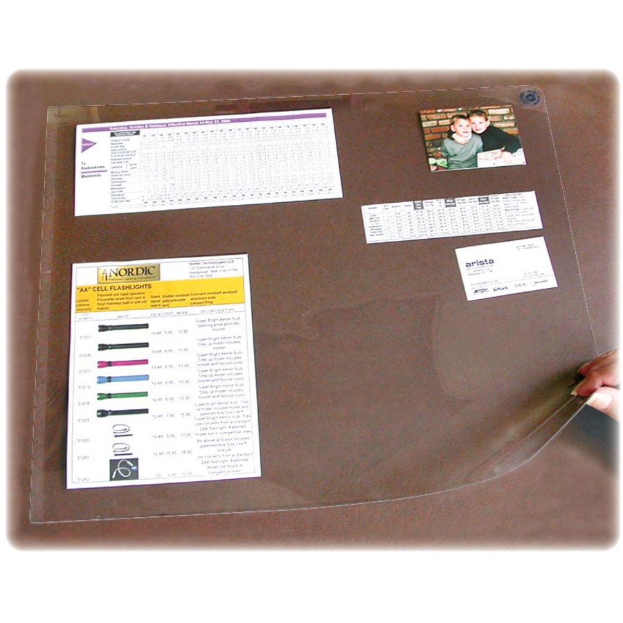 Artistic Clear Desk Protector - Rectangular - 17" Width x 21" Depth - Plastic - Clear. Picture 3