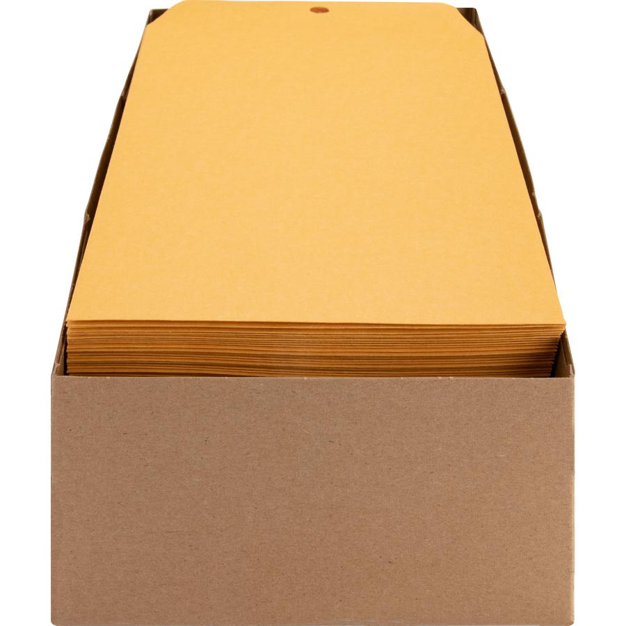 Business Source Heavy-duty Metal Clasp Envelopes - Clasp - #55 - 6" Width x 9" Length - 28 lb - Clasp - Kraft - Kraft - 100 / Box. Picture 11