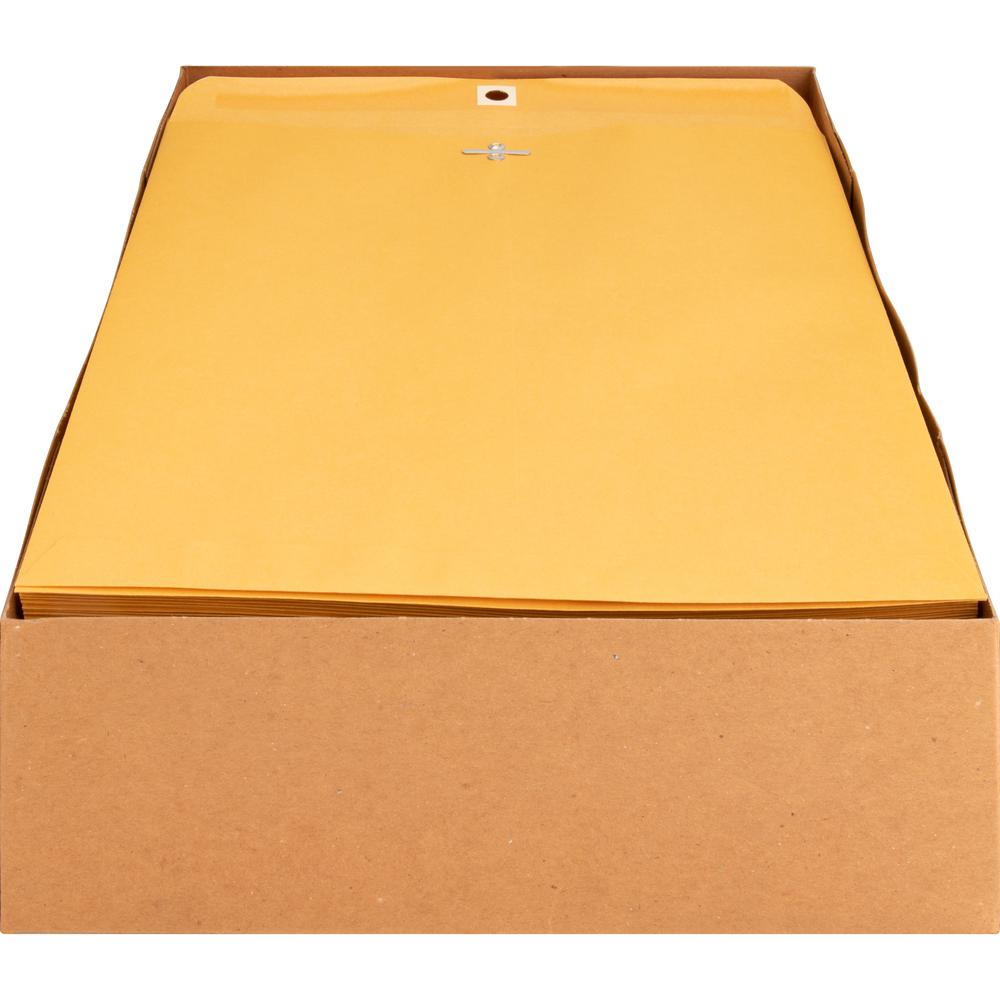 Business Source Heavy-duty Clasp Envelopes - Clasp - #97 - 10" Width x 13" Length - 28 lb - Clasp - Kraft - Kraft - 100 / Box. Picture 2