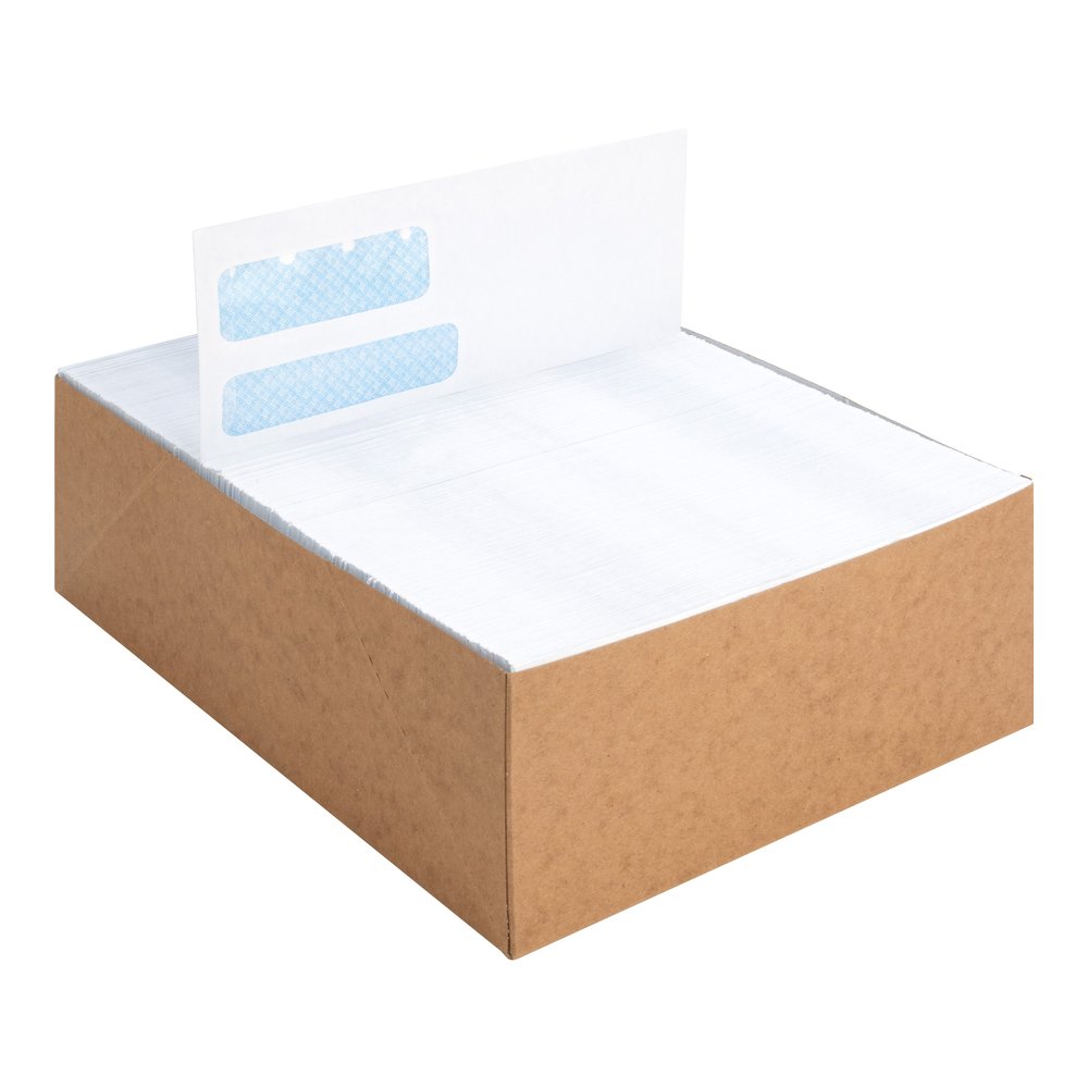 Business Source No. 9 Double Window Invoice Envelopes - Double Window - #9 - 8 7/8" Width x 3 7/8" Length - 24 lb - White - 500 / Box. Picture 9