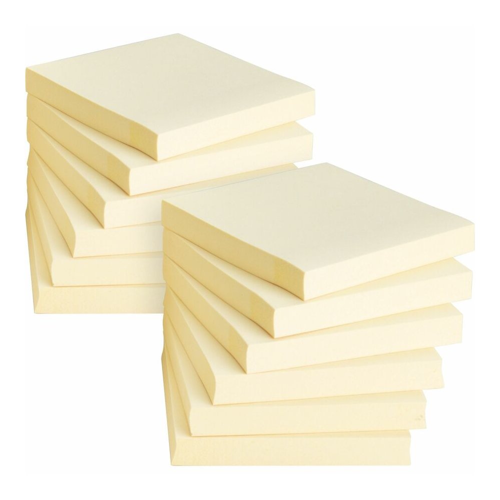 Business Source Yellow Repostionable Adhesive Notes - 3" Flag/Note Width x 3" Flag/Note Length - Square - Yellow - Repositionable, Solvent-free Adhesive - 24 / Pack. Picture 11