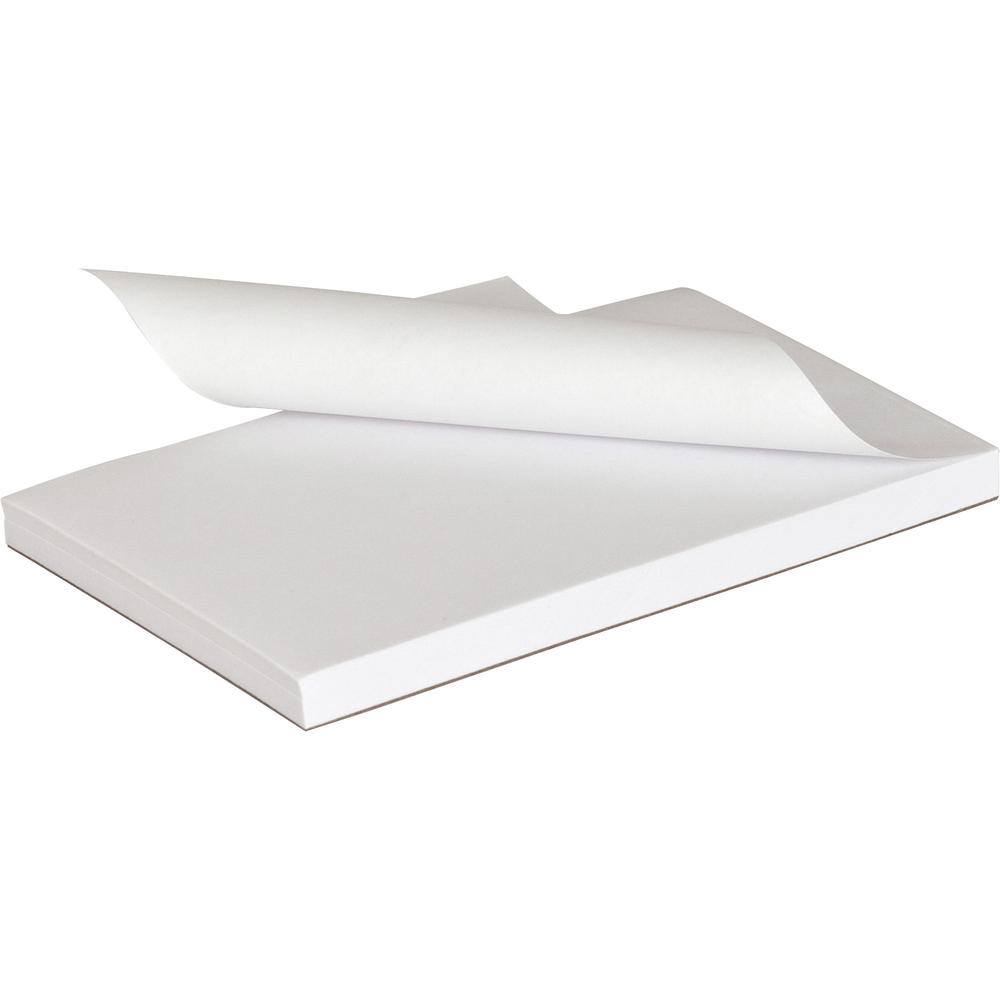 Business Source Plain Memo Pads - 100 Sheets - Plain - Glued - Unruled Front Ruling - 15 lb Basis Weight - 3" x 5" Sheet Size - White Paper - Chipboard Backing - 1 Dozen. Picture 2