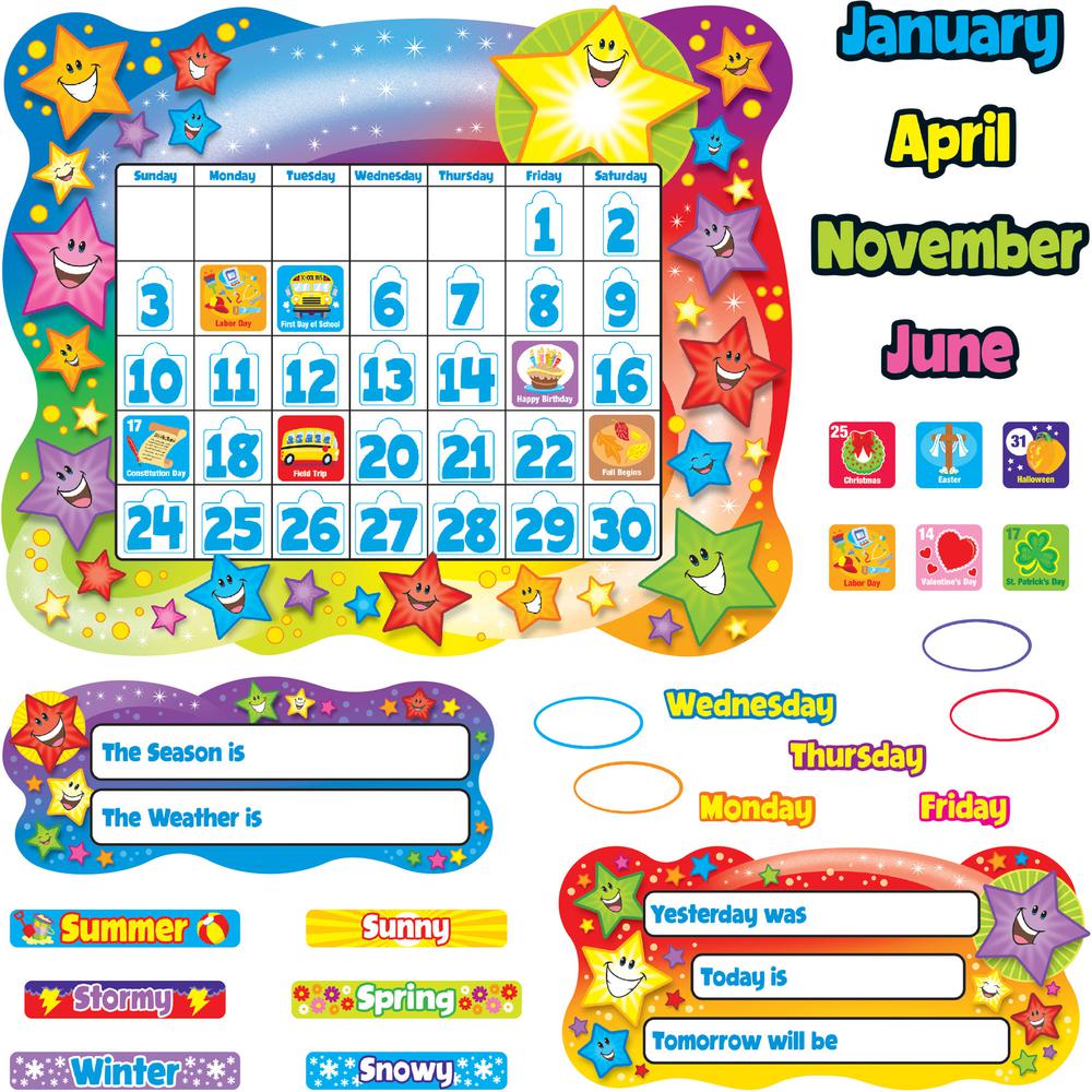 Trend Star Calendar Bulletin Board Set - Durable - 26 Trend Star Calendar Bulletin Board Set - Durable - 26