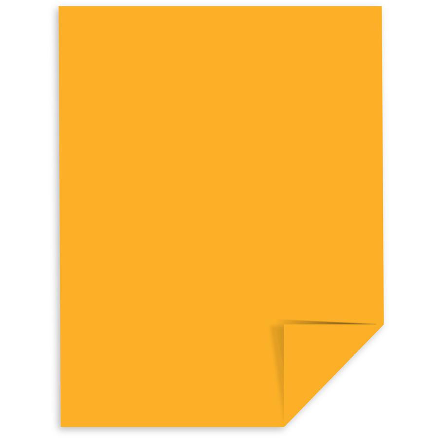 Astrobrights Color Copy Paper - Galaxy Gold - Letter - 8 1/2" x 11" - 24 lb Basis Weight - Smooth - 500 / Ream - Green Seal - Acid-free, Lignin-free - Gold. Picture 7