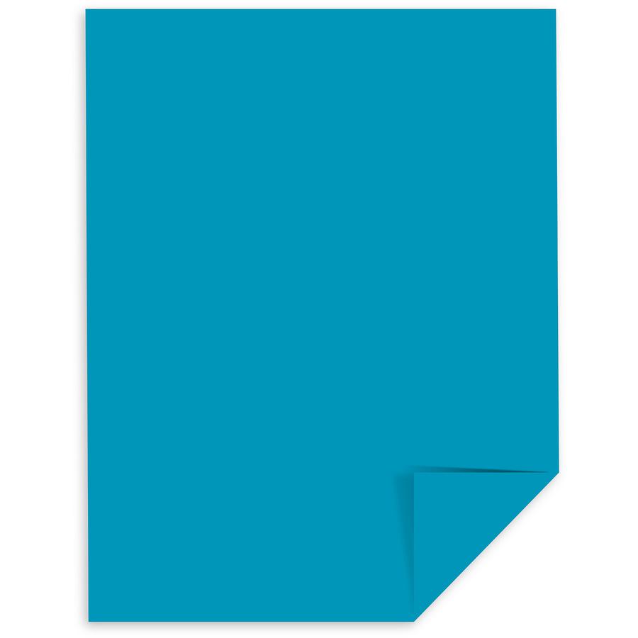 Astrobrights Colored Cardstock - Blue - Letter - 8 1/2" x 11" - 65 lb Basis Weight - Smooth - 250 / Pack - Green Seal - Heavyweight, Acid-free, Lignin-free, Durable - Celestial Blue. Picture 3