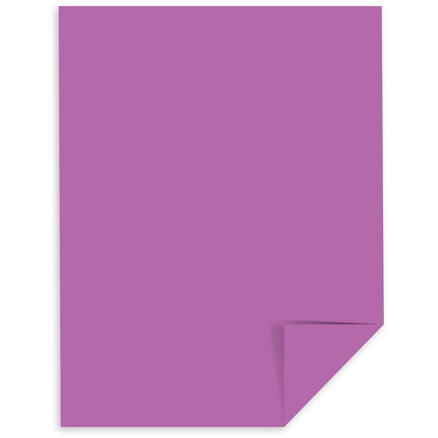 Astrobrights Colored Cardstock - Purple - Letter - 8 1/2" x 11" - 65 lb Basis Weight - Smooth - 250 / Pack - Green Seal - Heavyweight, Acid-free, Lignin-free - Planetary Purple. Picture 5