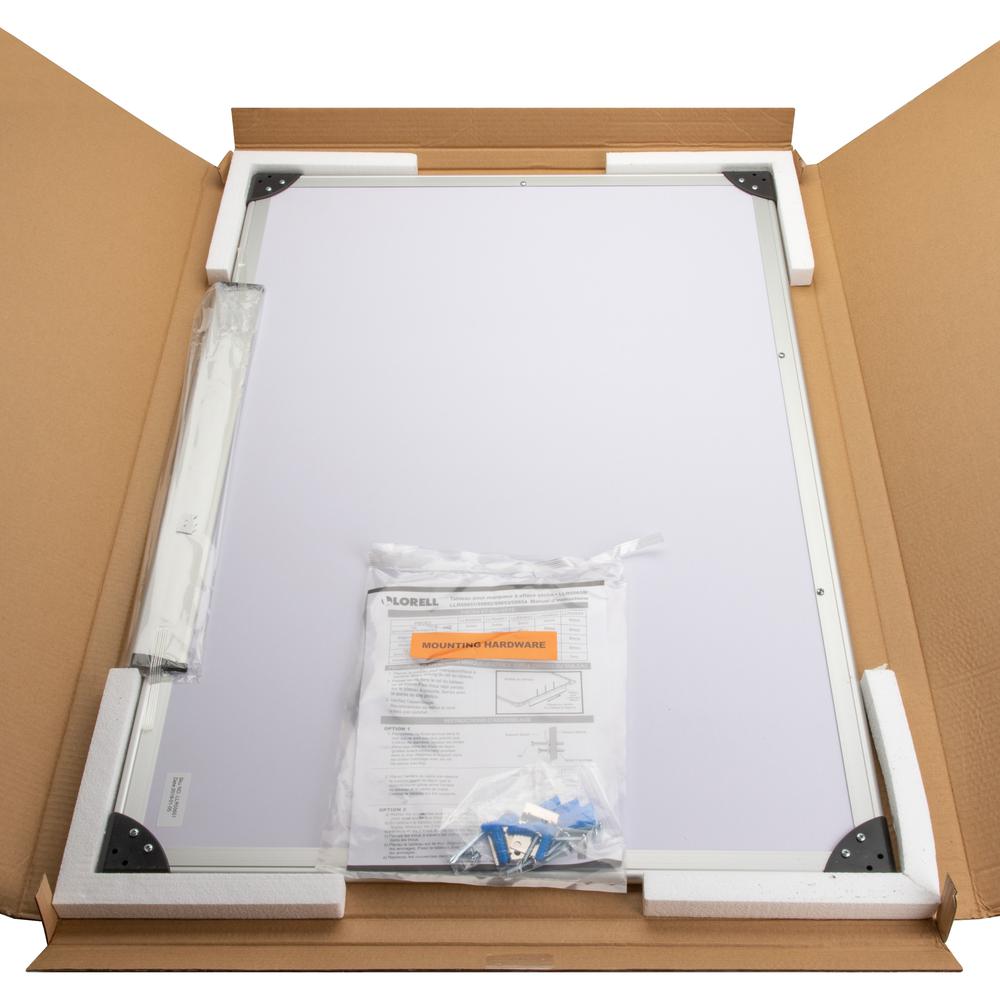 Lorell Dry-erase Board - 36" (3 ft) Width x 24" (2 ft) Height - White Styrene Surface - Aluminum Frame - Ghost Resistant, Scratch Resistant - 1 Each. Picture 3