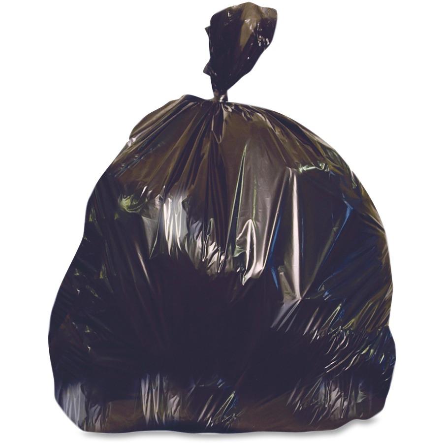 Heritage Low-density Dark Can Liner - 60 gal Capacity - 38" Width x 58" Length - 1.50 mil (38 Micron) Thickness - Black - Resin - 100/Carton - Can, Garbage - Recycled. Picture 3