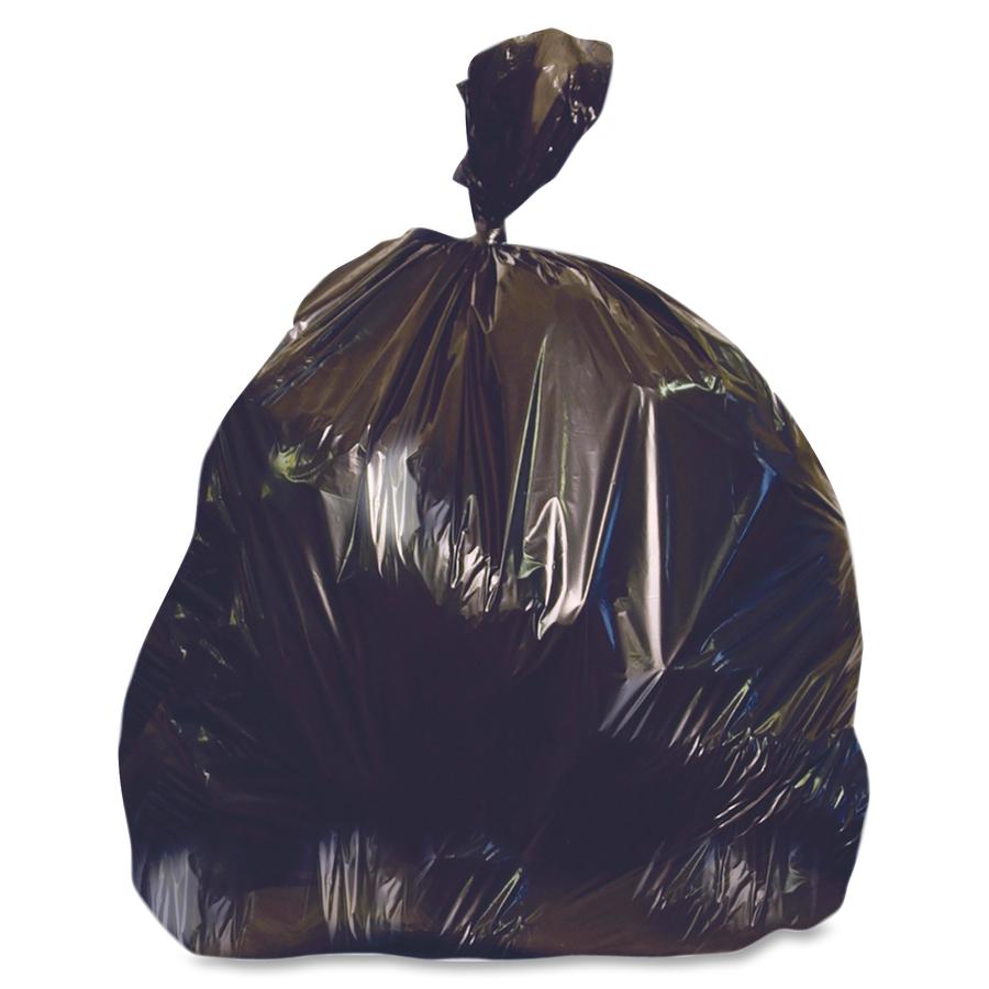 Heritage Low-density Dark Can Liner - 56 gal Capacity - 43" Width x 47" Length - 2 mil (51 Micron) Thickness - Low Density - Black - Resin - 100/Carton - Can - Recycled. Picture 2