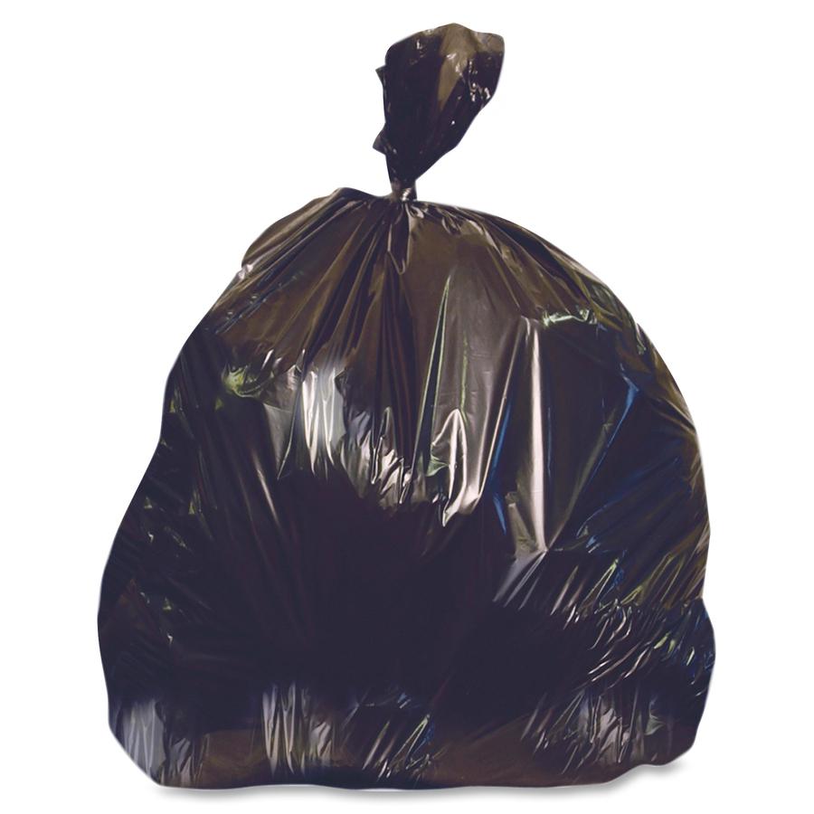 Heritage AccuFit RePrime Can Liners - 55 gal Capacity - 40" Width x 53" Length - 1.30 mil (33 Micron) Thickness - Low Density - Black - Linear Low-Density Polyethylene (LLDPE) - 50/Box - Garbage. Picture 3