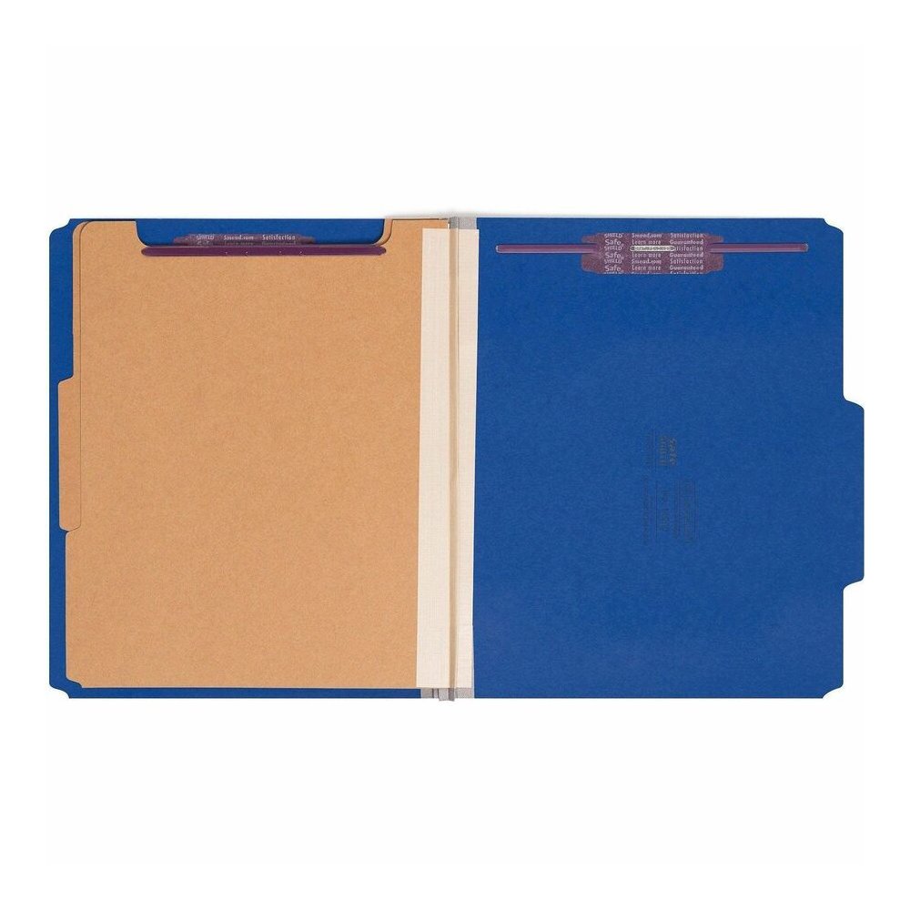 Smead SafeSHIELD 2/5 Tab Cut Letter Recycled Classification Folder - 8 1/2" x 11" - 2" Expansion - 2 x 2S Fastener - 2" for Folder, Divider - Top Tab Location - Right of Center Tab Position - 2 Divide. Picture 8