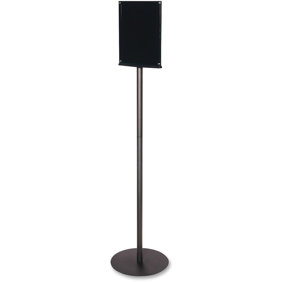 Deflecto Double-Sided Magnetic Sign Display - 1 Each - 13" Width x 56" Height x 12.9" Depth - 8.50" Holding Width x 11" Holding Height - Magnetic - Metal, Plastic - Indoor - Black. Picture 8
