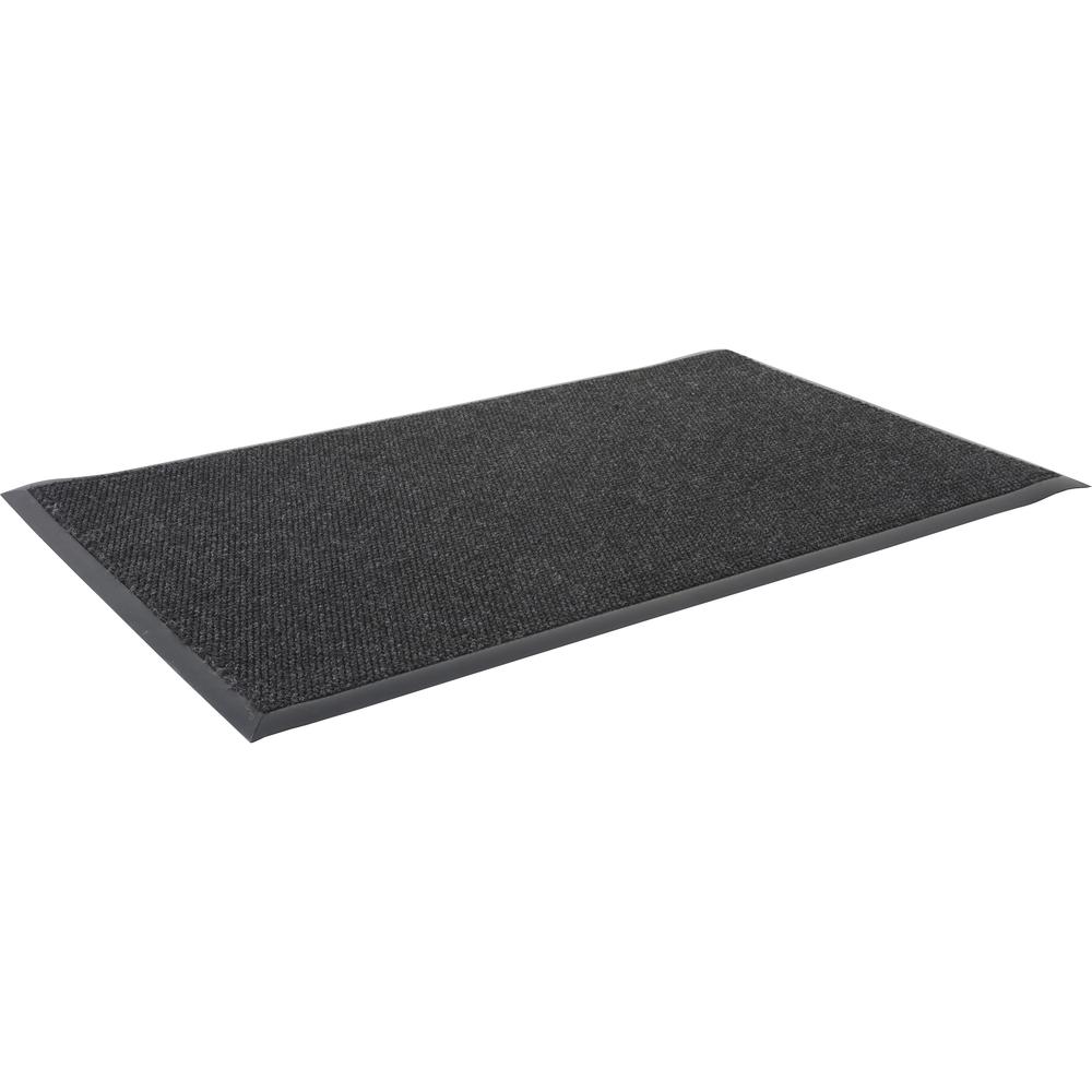 Genuine Joe Ultraguard Berber Heavy Traffic Mat - Hard Floor, Indoor, Outdoor - 72" Length x 48" Width - Rubber - Charcoal Black - 1 Each. Picture 4