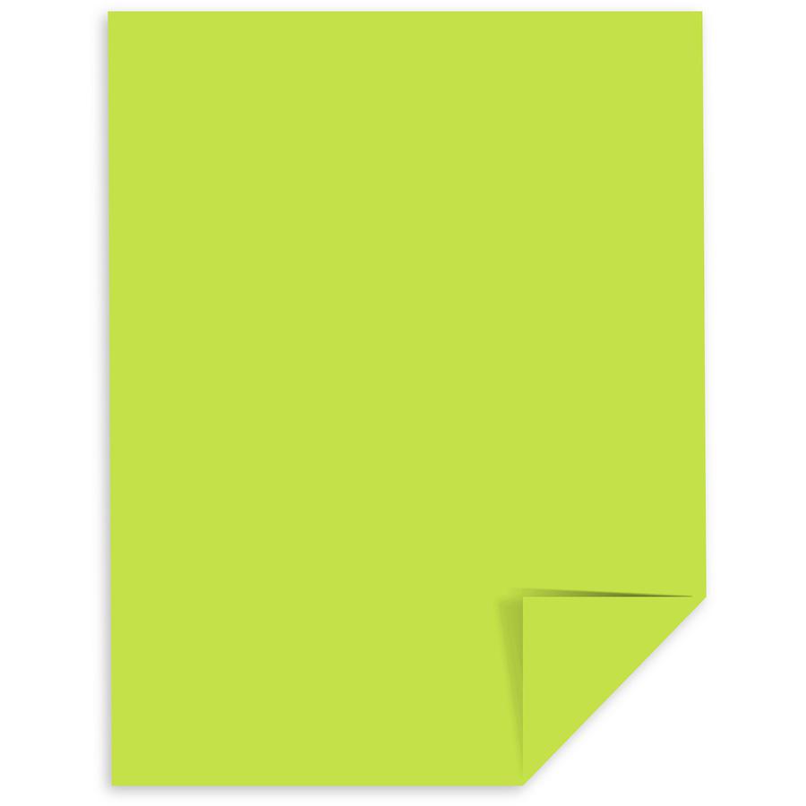 Astrobrights Color Cover Stock - Green - Letter - 8 1/2" x 11" - 65 lb Basis Weight - 250 / Pack - FSC - Acid-free, Lignin-free - Green. Picture 4