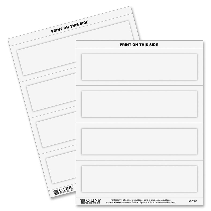 C-Line Embossed Cardstock Name Tents - Letter - 8 1/2" x 11" - 100 / Box - White. Picture 10