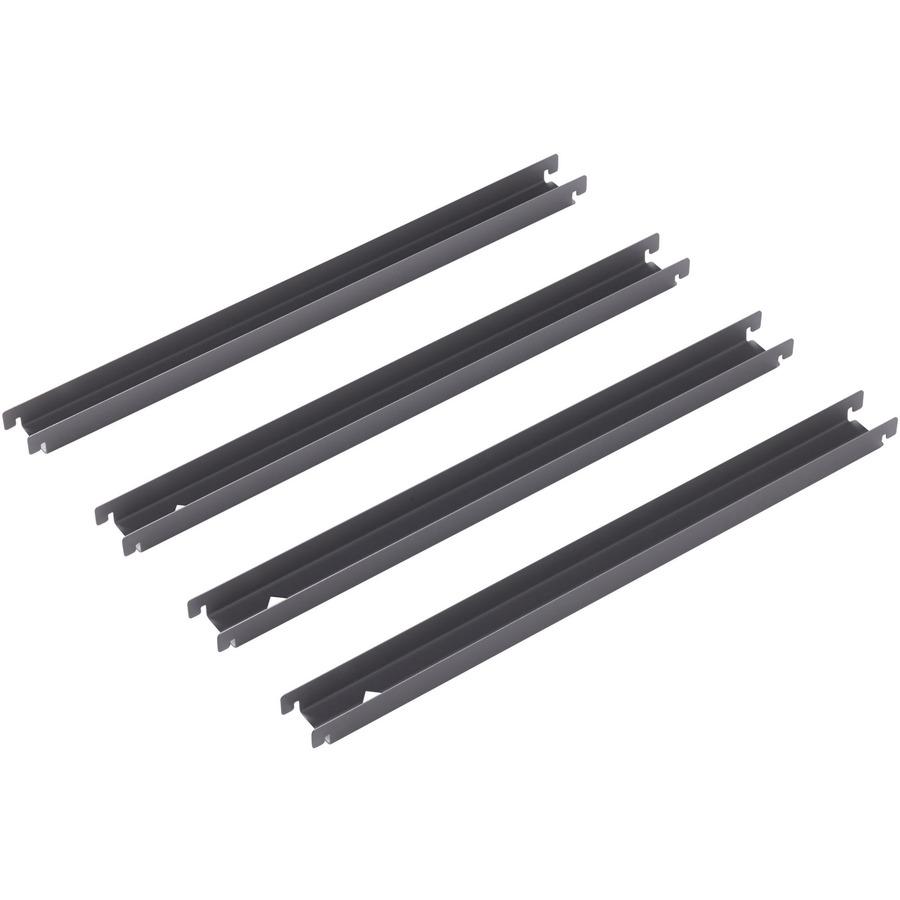 Lorell Lateral File Front-to-back Rail Kit - Gray - 4 / Box. Picture 5