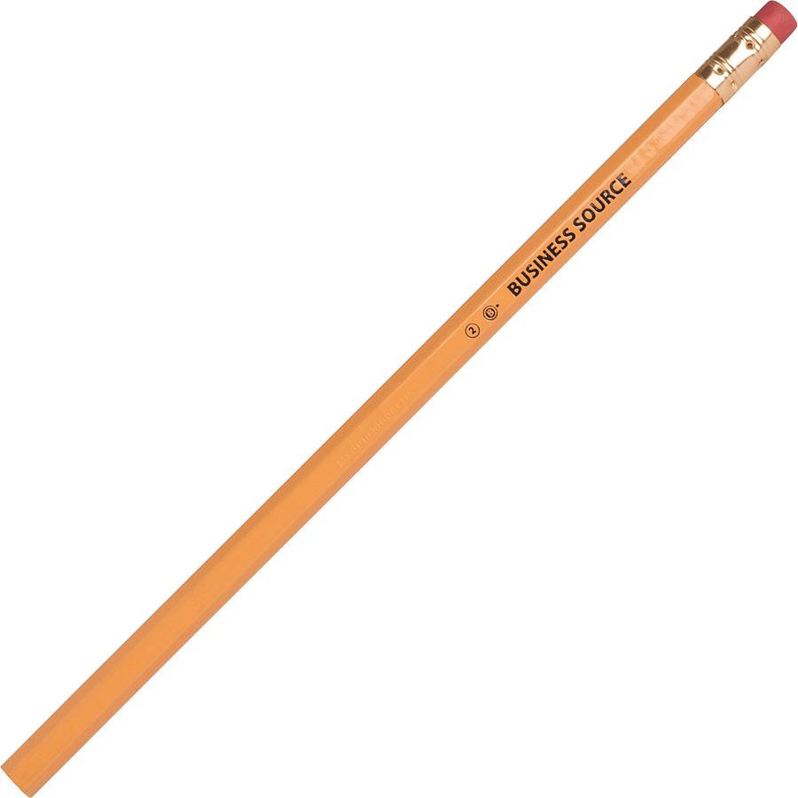 Business Source Woodcase No. 2 Pencils - #2 - Yellow Wood Barrel - 1 Box. Picture 4