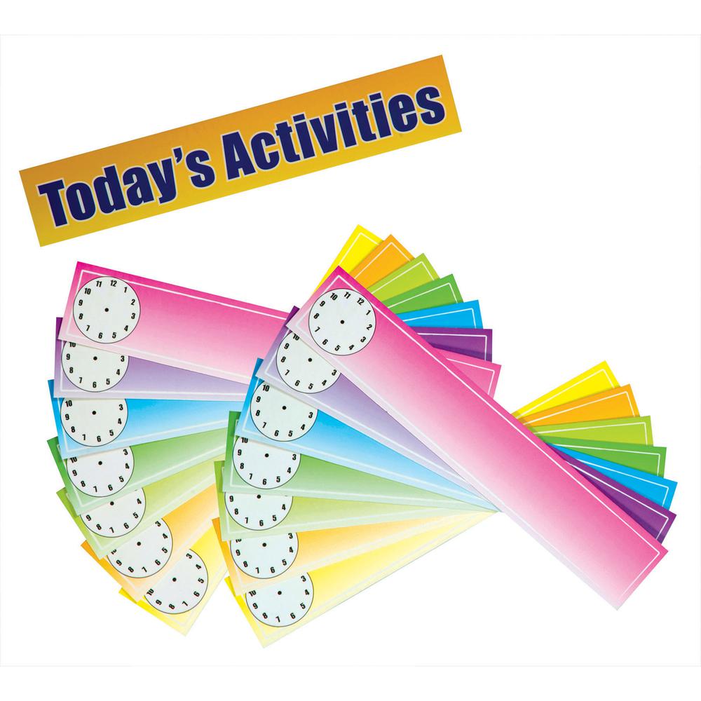 Pacon&reg; Dry Erase Activity Pocket Chart - 13" x 34" - 1 Chart - 14 Pockets - 14 Dry Erase Cards - English/Spanish Translated Title Card. Picture 2