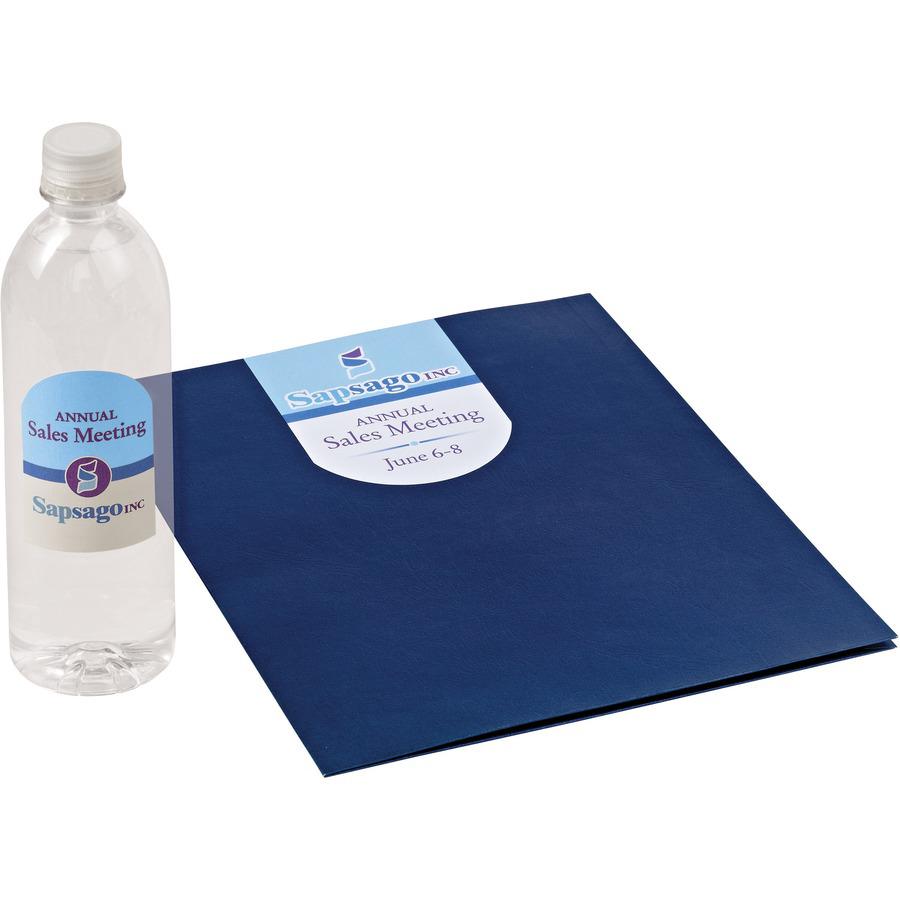 Avery&reg; Arched Labels - Sure Feed - Print-to-the-Edge - 3" Width x 2 1/4" Length - Permanent Adhesive - Arched Rectangle - Laser - Matte White - Paper - 9 / Sheet - 10 Total Sheets - 90 Total Label. Picture 5