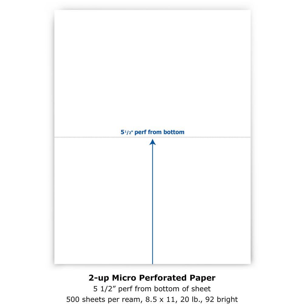 PrintWorks Professional Pre-Perforated Paper for Statements, Tax Forms, Bulletins, Planners & More - Letter - 8 1/2" x 11" - 20 lb Basis Weight - 500 / Ream - Sustainable Forestry Initiative (SFI) - P. Picture 4