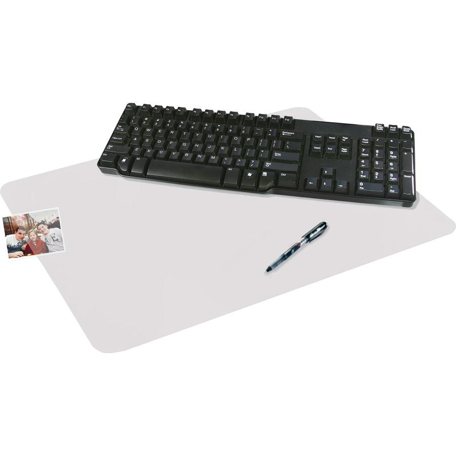 Artistic Krystal Antimicrobial Desk Pad - Rectangular - 24" Width x 19" Depth - Vinyl - Clear. Picture 3
