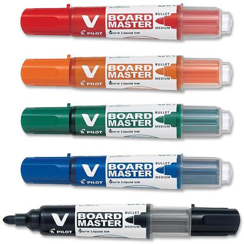 Pilot BeGreen VBoard Master Medium Bullet Marker - Medium Marker Point - Bullet Marker Point Style - Refillable - 5 / Pack. Picture 3