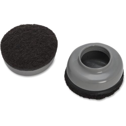 Lorell Slip-Over Floor Savers - Gray - Vinyl - 8/Pack. Picture 3