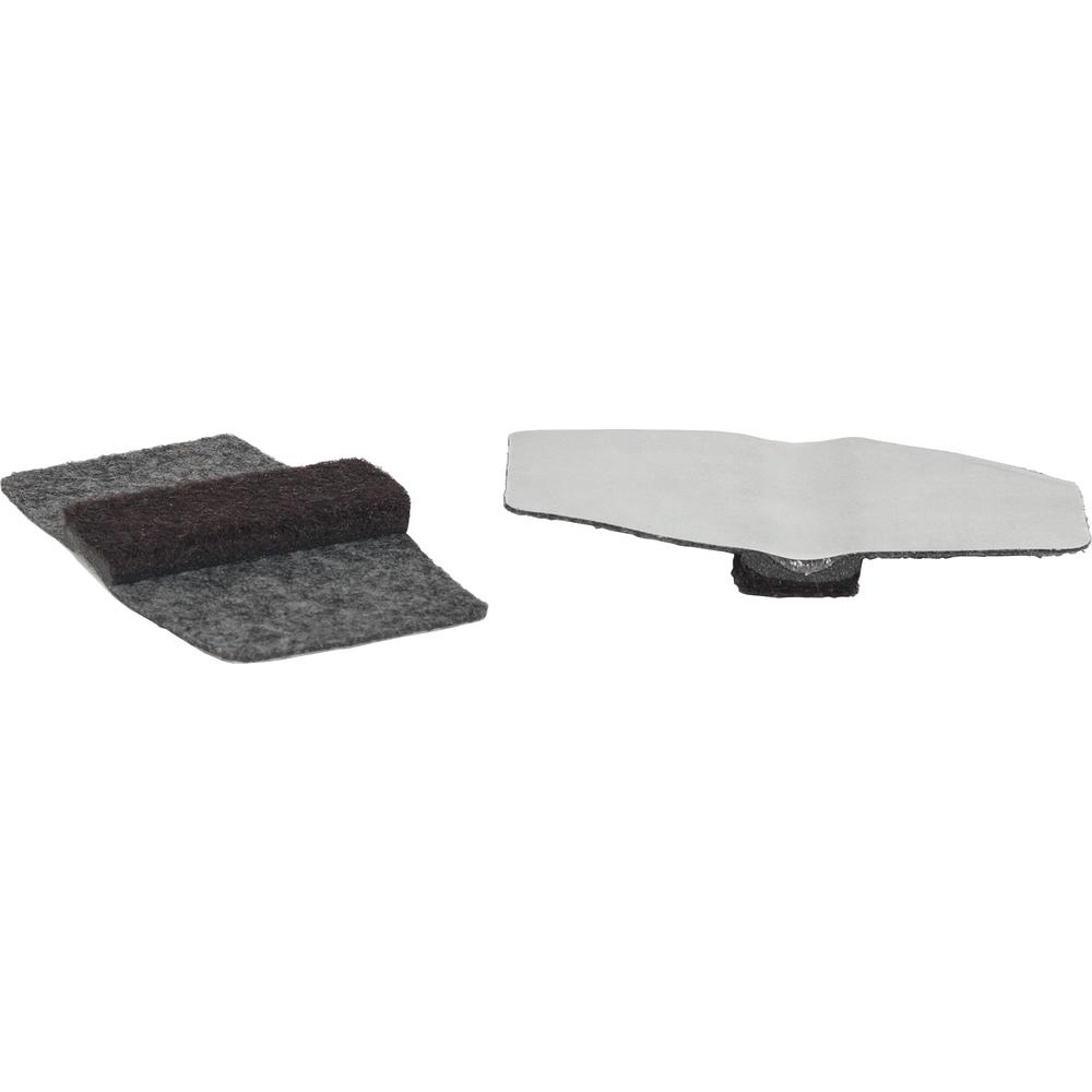Lorell Wraparound Floor Savers - Gray - Vinyl - 16/Pack. Picture 4
