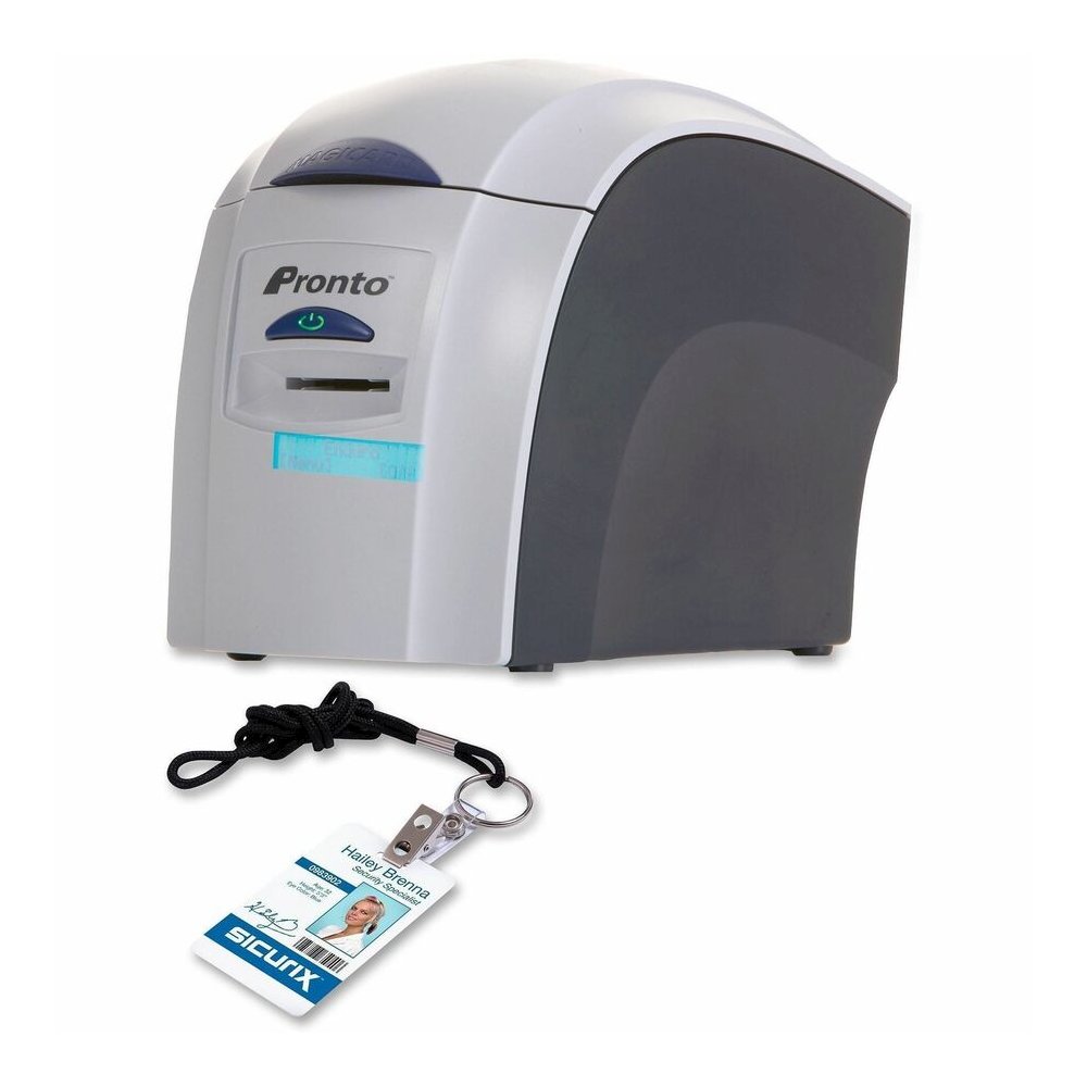 SICURIX Pronto Single Sided Desktop Dye Sublimation/Thermal Transfer Printer - Color - Card Print - Gray - 7 Second Mono - 35 Second Color. Picture 2