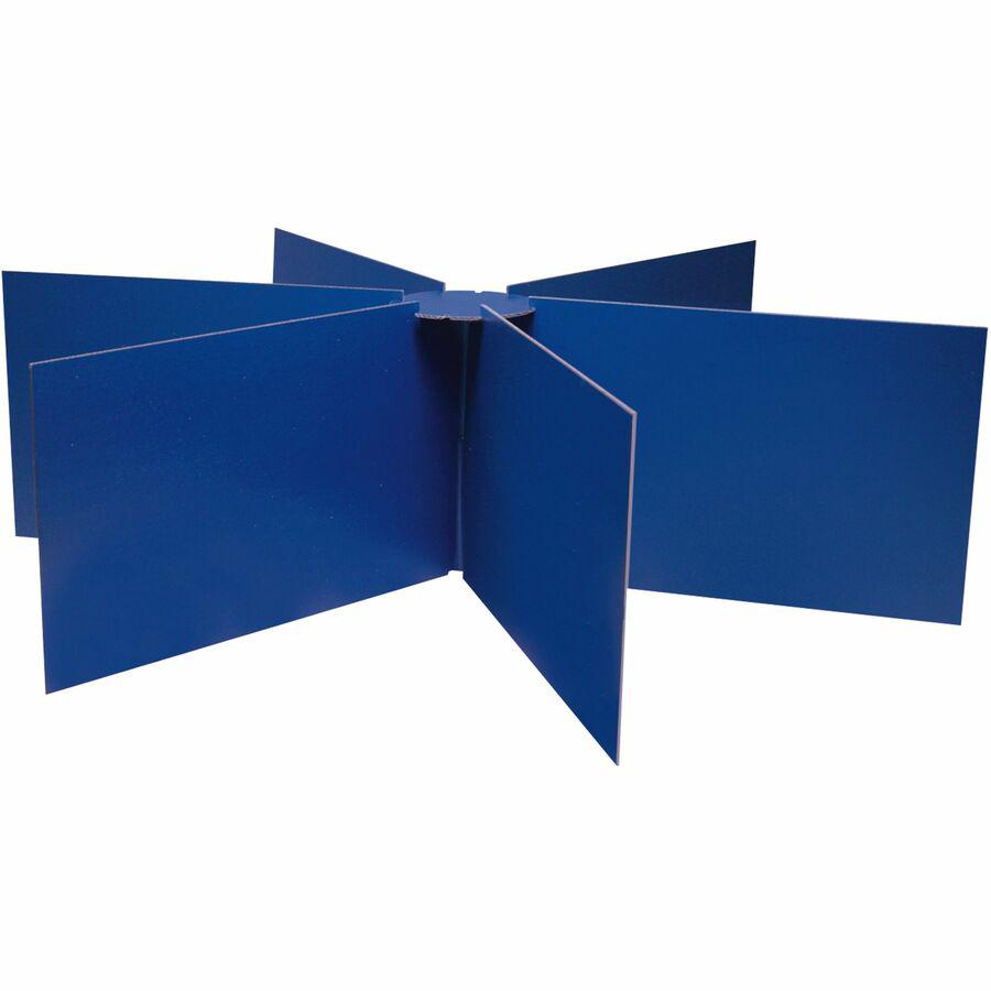 Pacon Round Table Privacy Board - 48" Diameter x 14" Height - 1 Each - Blue. Picture 4