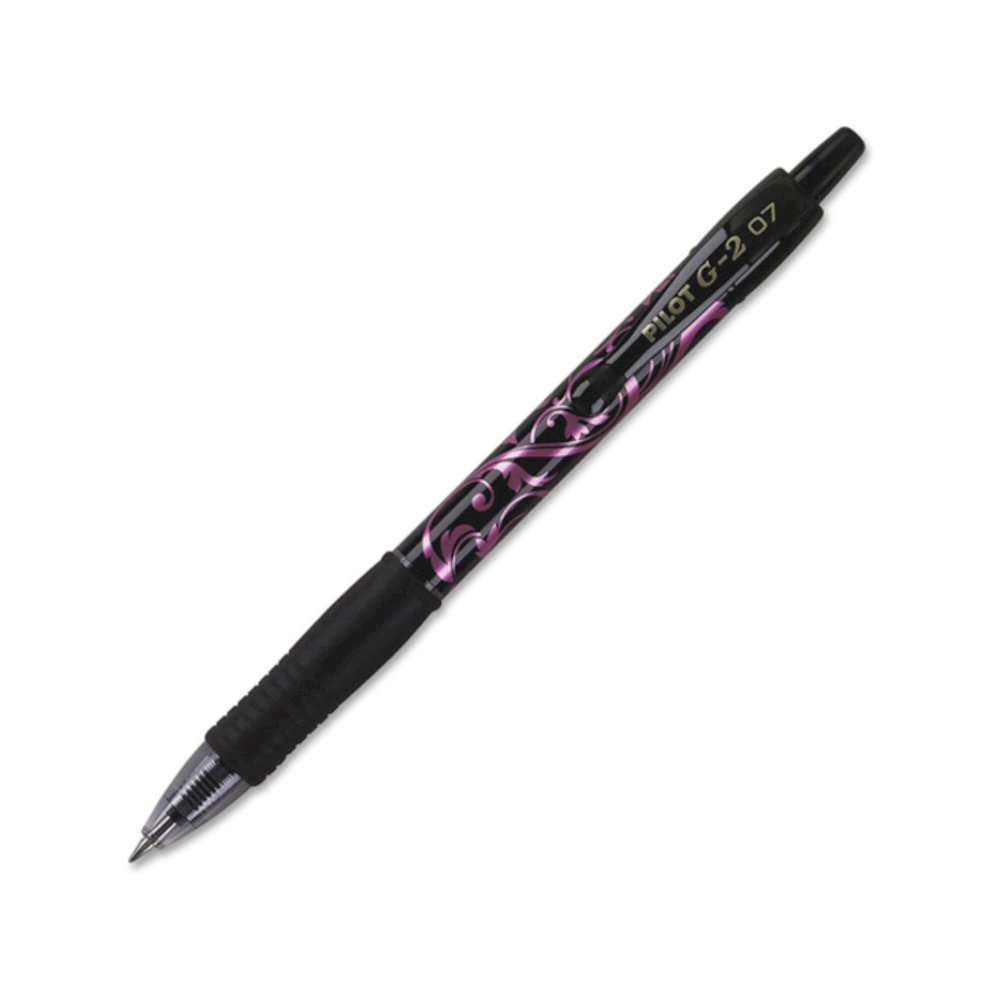 G2 G2 Fashion Collection Gel Roller Pens - Refillable - Retractable - Black Ink - Gel-based - Silver, Pink, Blue, Orange, Green Barrel - 5 / Pack. Picture 3