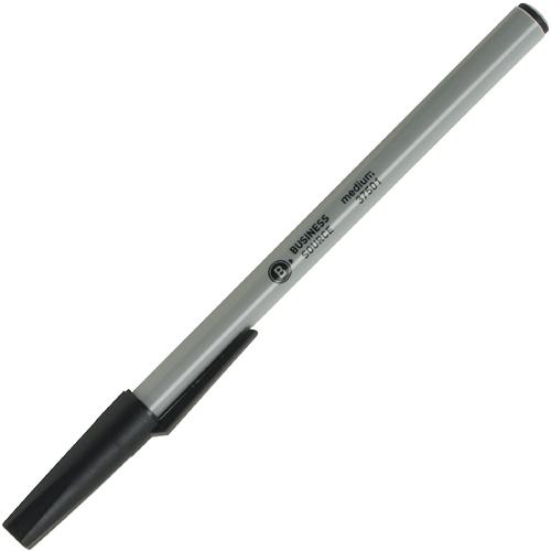 Business Source Bulk Pack Ballpoint Stick Pens - Black Ink - Tungsten Carbide Tip - 60 / Box. Picture 3