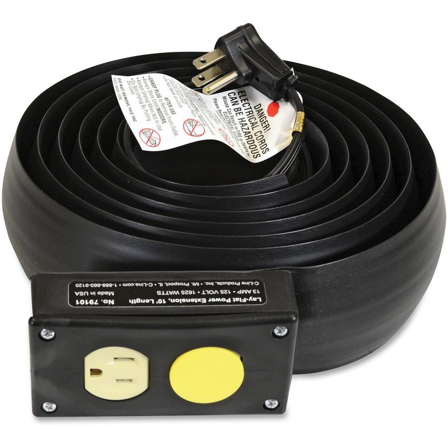 C-Line Lay-Flat Power Extension and Cord Cover - 10 Ft. Length, 1/PK, 79101. Picture 4