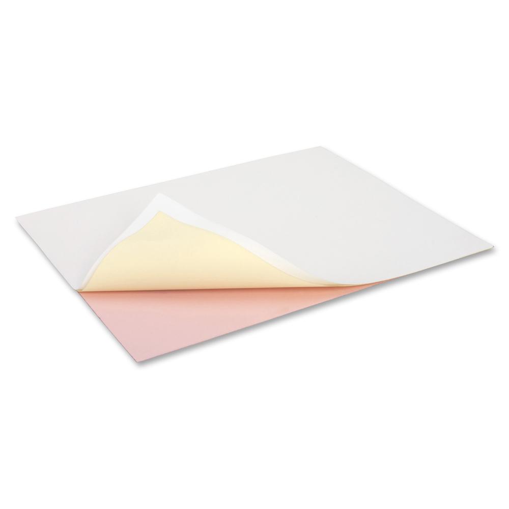 NCR Paper Zero/Form II 3-part Carbonless Paper - Assorted - Letter - 8 1/2" x 11" - Smooth - Precollated - Bright White, Canary, Pink - 3/Set - 1 Pack. Picture 3