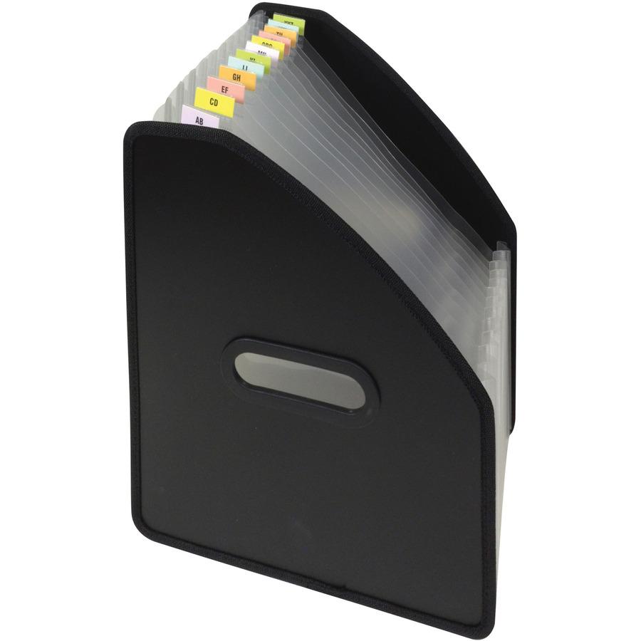 C-Line 13-Pocket Vertical Expanding File - Black, 10-Inch Expansion, 1/EA, 58810. Picture 2