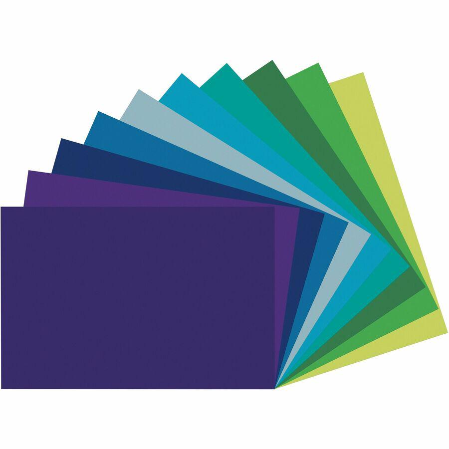 Tru-Ray Construction Paper - Project, Bulletin Board - 18"Width x 12"Length - 1 / Pack - Cool Assorted - Paper. Picture 6
