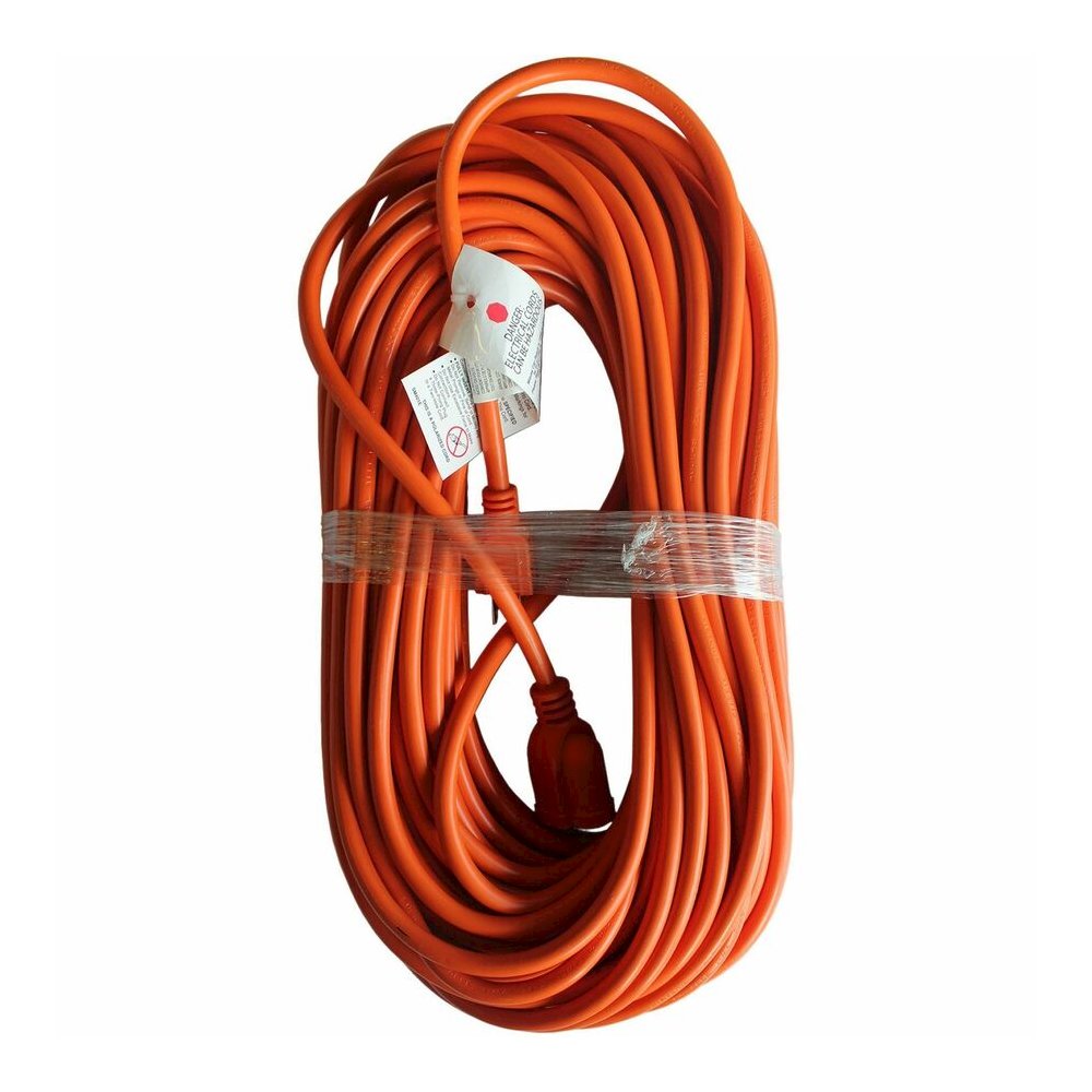 Compucessory Heavy-duty Indoor/Outdoor Extension Cord - 16 Gauge - 125 V AC / 13 A - Orange - 100 ft Cord Length - 1 Each. Picture 5