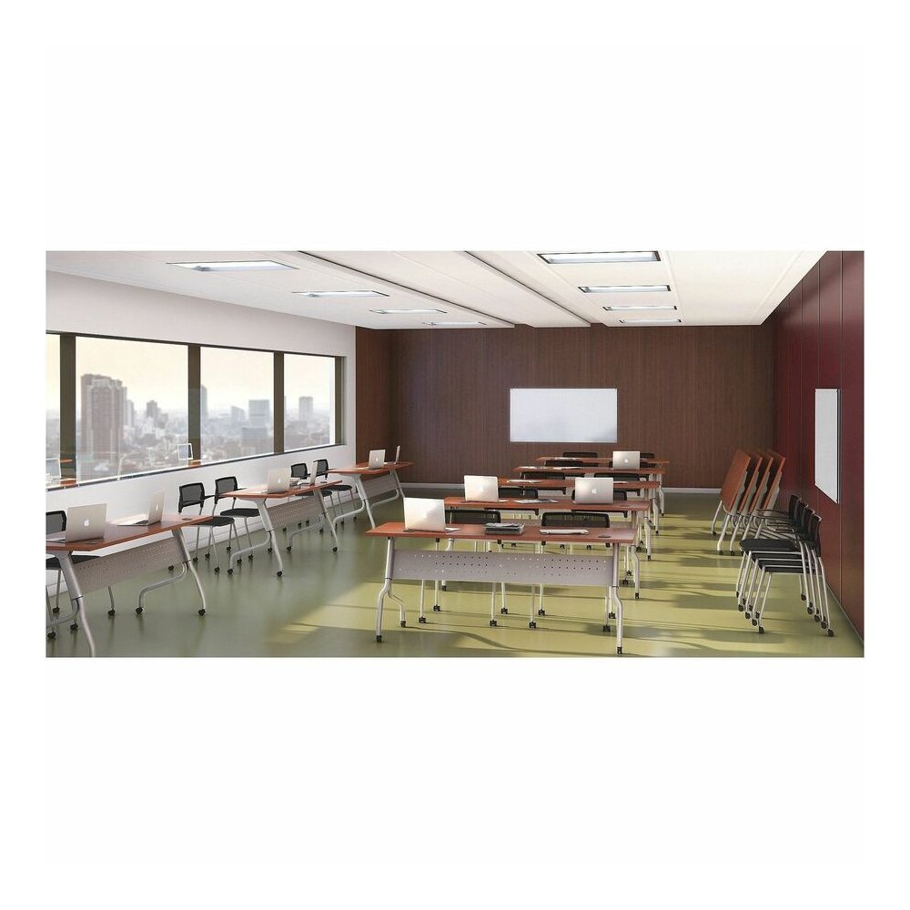 Lorell Flip Top Training Table - Rectangle Top - Four Leg Base - 4 Legs - 23.60" Table Top Width x 72" Table Top Depth - 29.50" Height x 70.88" Width x 23.63" Depth - Training - Assembly Required - Ma. Picture 12