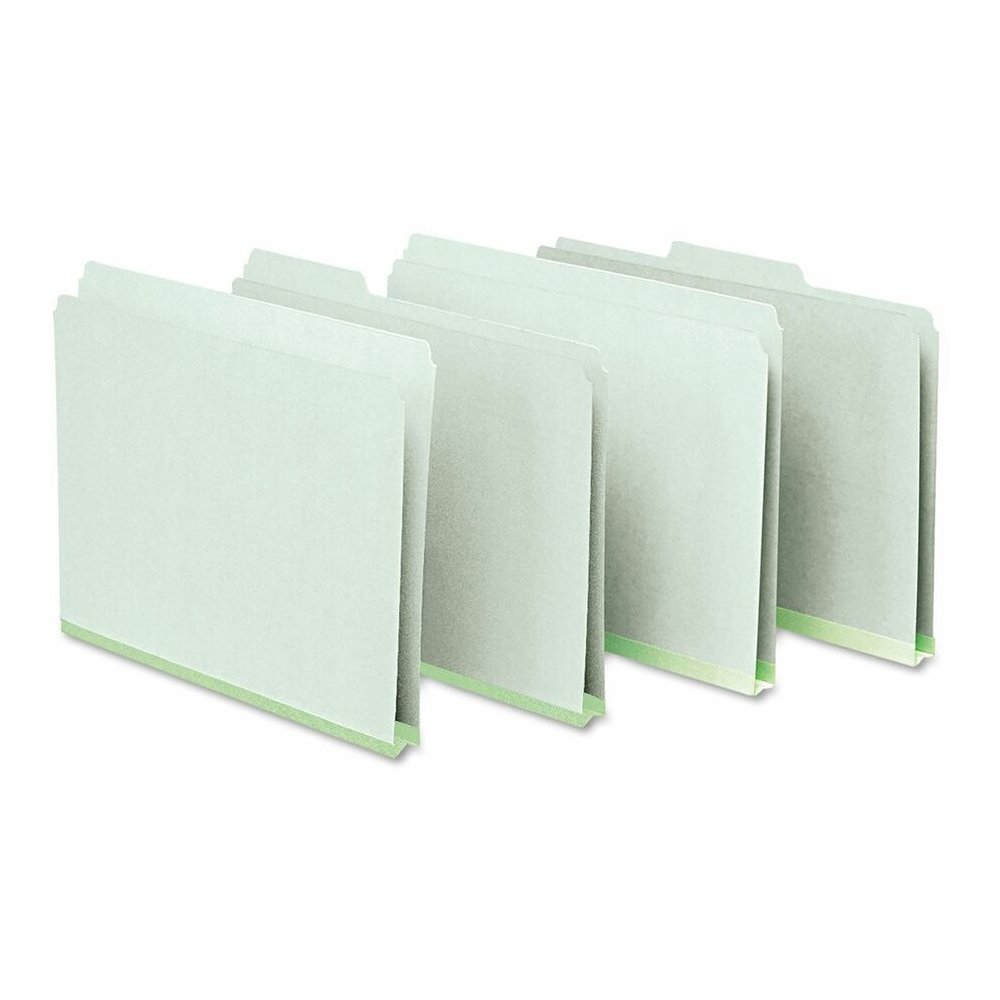 Pendaflex 1/3 Tab Cut Letter Top Tab File Folder - 8 1/2" x 11" - 1" Expansion - Top Tab Location - Assorted Tab Position - 25 pt. - Light Green - Heavyweight, Rigid, Durable, Expandable Gusset, Reinf. Picture 4