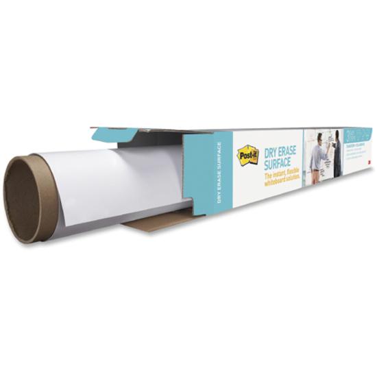 Post-it&reg; Self-Stick Dry-Erase Film Surface - 48" (4 ft) Width x 72" (6 ft) Length - White - Rectangle - Flexible, Stain Resistant, Self-stick - 1 / Pack. Picture 2