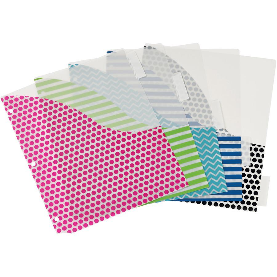 Avery&reg; Big Tab Insertable Plastic Pocket Dividers - 1 x Divider(s) - 5 Tab(s) - 5 Tab(s)/Set - 9.3" Divider Width x 11.25" Divider Length - 3 Hole Punched - Multicolor Plastic Divider - Clear Plas. Picture 3
