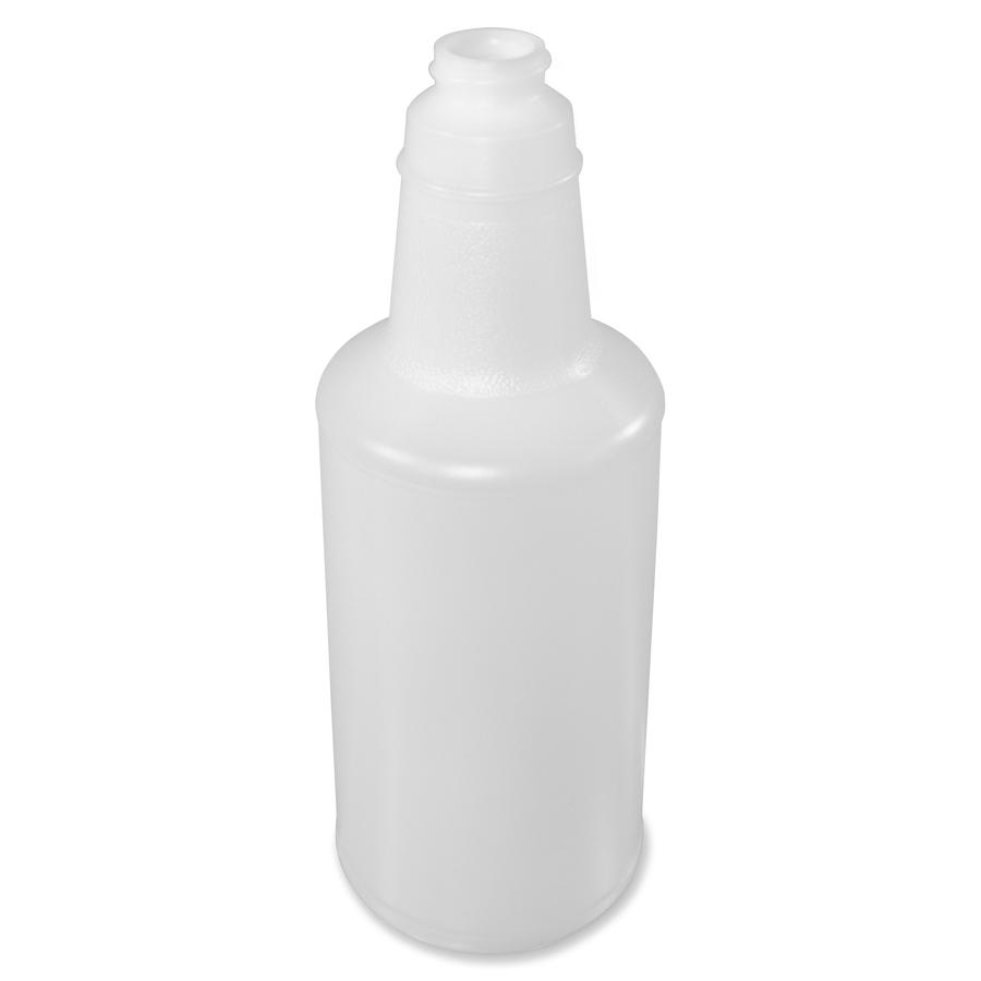 Genuine Joe Plastic Bottle with Graduations - Suitable For Cleaning - Lightweight, Durable, Graduated - Translucent - 12 / Carton. Picture 3