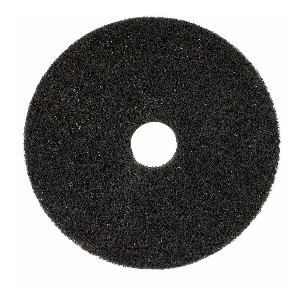 Genuine Joe Black Floor Stripping Pad - 20" Diameter x 1" Thickness - Stripping, Floor - 350 rpm Maximum Speed Supported - Resilient, Heavy Duty, Flexible, Dirt Remover, Long Lasting, Abrasive, Rotate. Picture 6