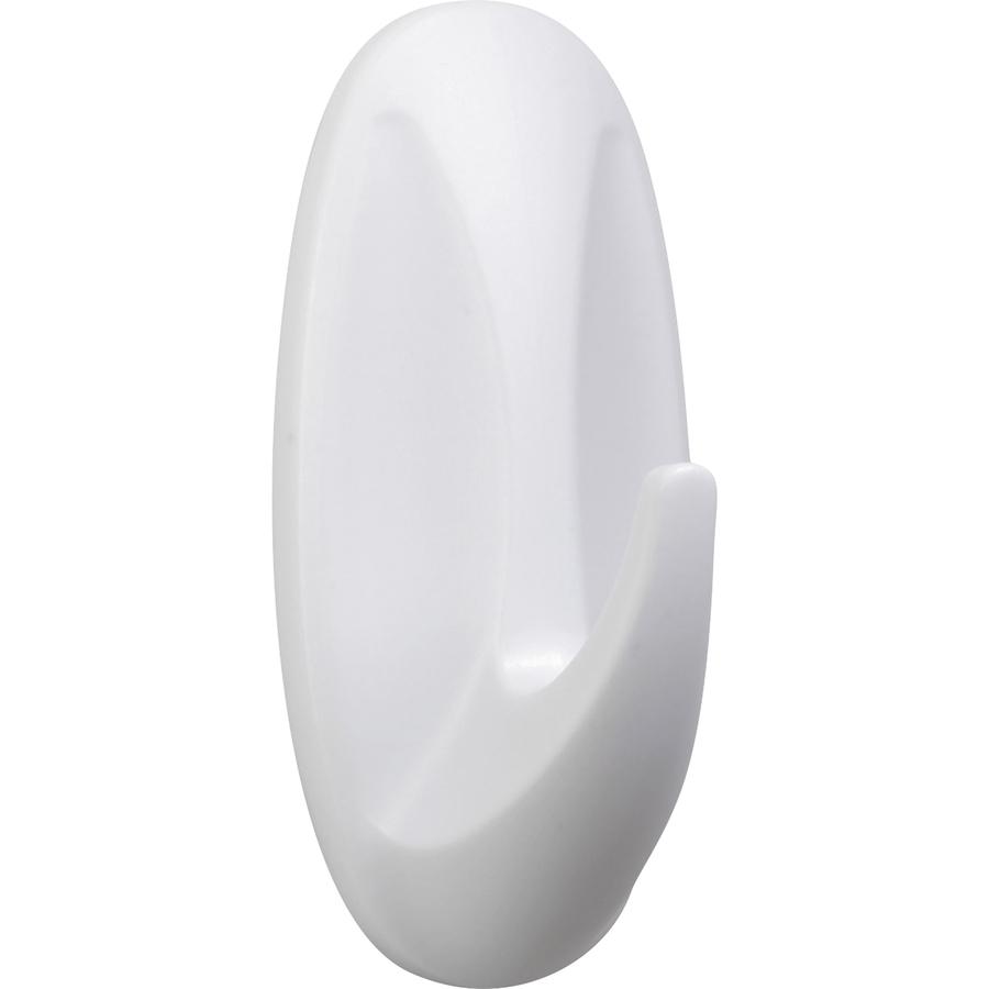 Command Hook Trial Pack - Medium - 3 lb (1.36 kg) Capacity - 3.1" Height x 1.1" Width x 3.1" Length - for Paint, Wood, Tile - Plastic - White - 1 Carton. Picture 5