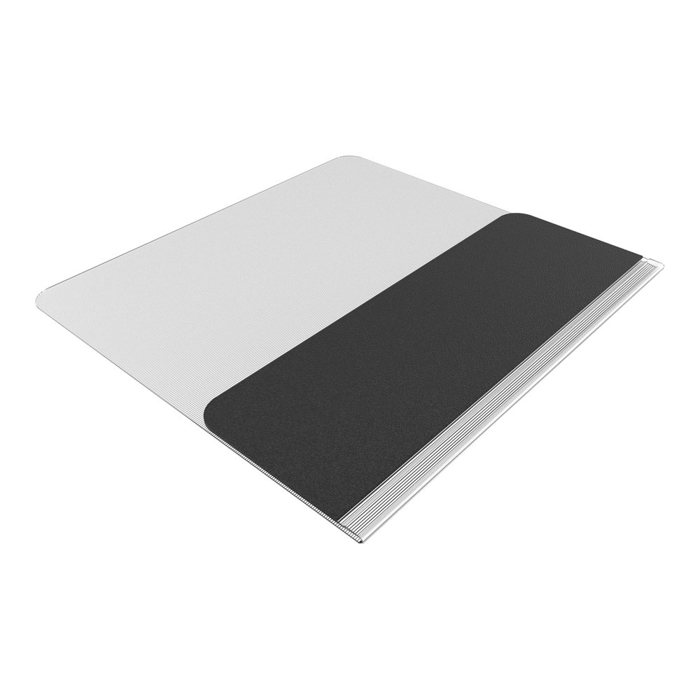ES ROBBINS Sit-or-Stand Dual-purpose Mat - Hard Floor, Carpeted Floor - 53" Length x 45" Width - Rectangular - Clear, Black - 1 Each. Picture 5