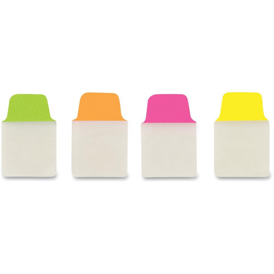 Avery&reg; Mini Ultra Tabs - 80 Tab(s) - 1.50" Tab Height x 1" Tab Width - Clear Film, Neon Pink Paper, Neon Yellow, Neon Green, Neon Orange Tab(s) - 80 / Pack. Picture 2