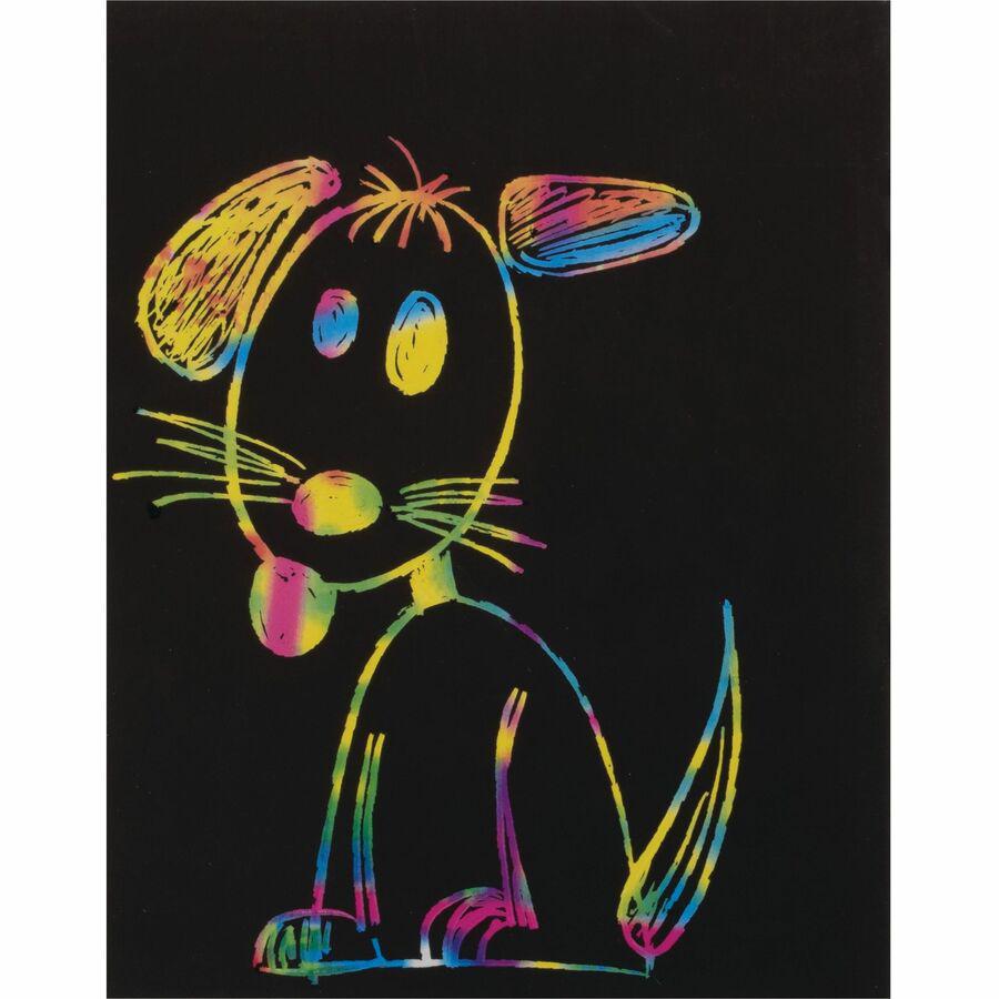 Creativity Street Now You See It! Etch Rainbow Board - Classroom Activities - Recommended For 5 Year - 11"Height x 8.50"Width x 14"Length - 30 / Pack - Assorted. Picture 5
