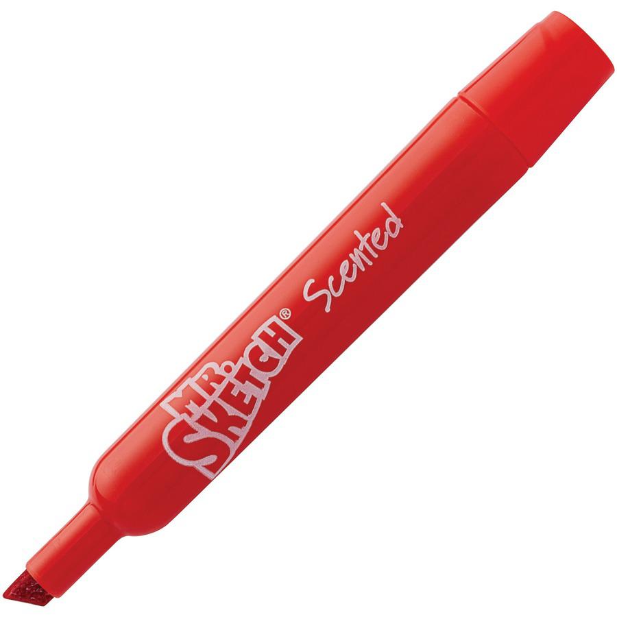 Mr. Sketch Scented Markers Classpack - Broad, Narrow, Medium Marker Point - Chisel Marker Point Style - Raspberry, Orange, Cherry, Banana, Mint, Apple Green, Blueberry, Grape, Cinnamon, Licorice, Melo. Picture 3