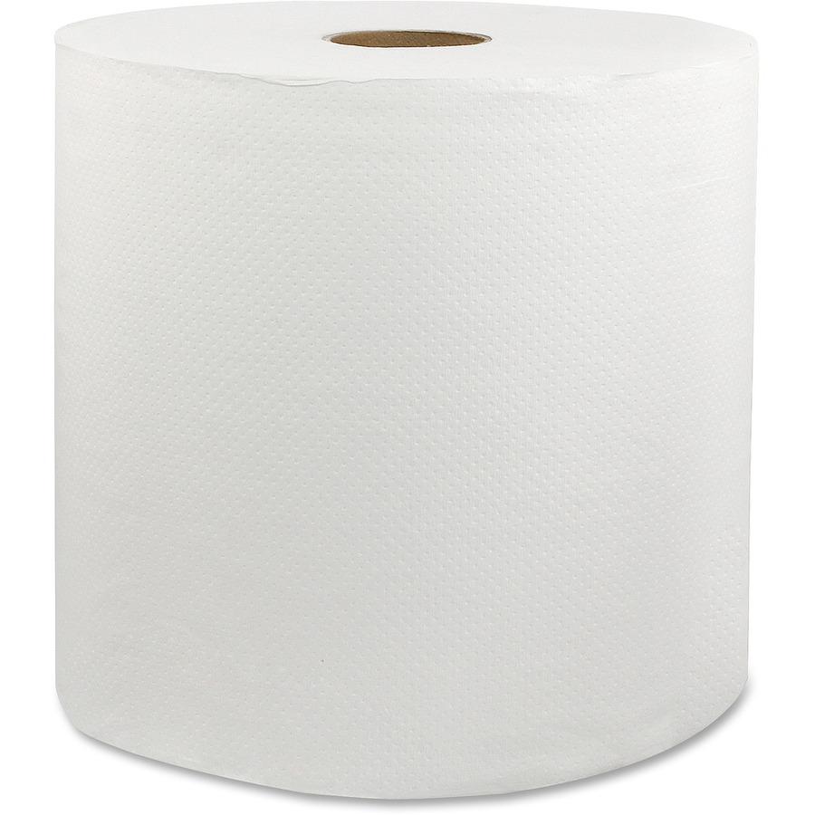 Livi Solaris Paper Hardwound Paper Towels - 1 Ply - 8" Width x 800 ft Length - White - Virgin Fiber - 6 / Carton. Picture 4